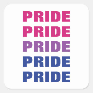 Bisexueller LGBTQ-Pride, anpassbarer, mehrfacher T Quadratischer Aufkleber