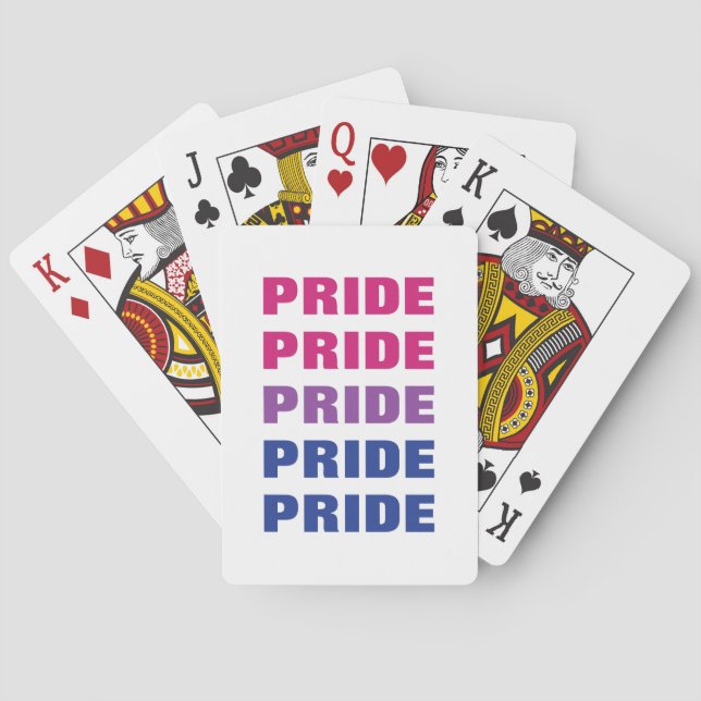 Bisexueller LGBTQ-Pride, anpassbarer, mehrfacher T Spielkarten (Rückseite)