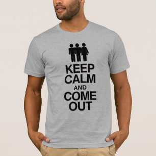 Bisexueller Mann kommt out "Keep Calm und Komm rau T-Shirt