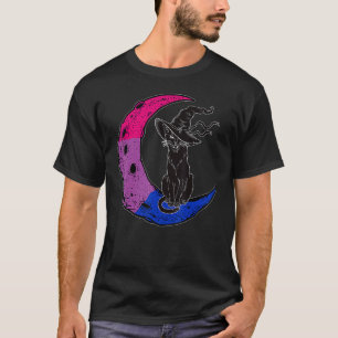 Bisexueller Mond Weltraum Katzen Hexen Stolz Hallo T-Shirt