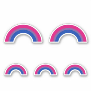 Bisexueller Regenbogen Aufkleber