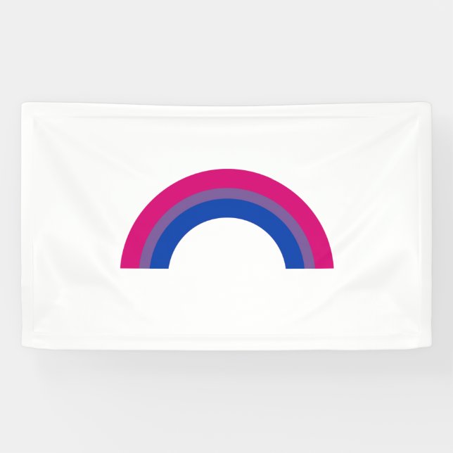 Bisexueller Regenbogen Banner (Horizontal)