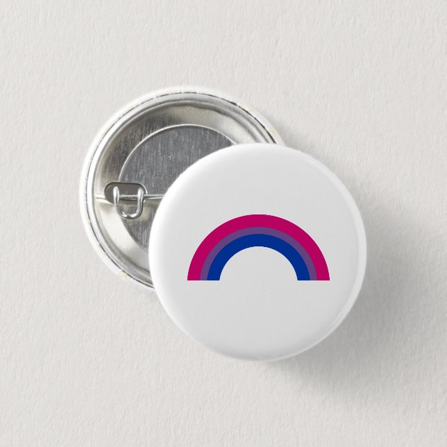 Bisexueller Regenbogen Button (Vorne & Hinten)