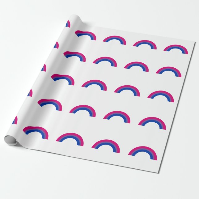 Bisexueller Regenbogen Geschenkpapier (Ungerollt)