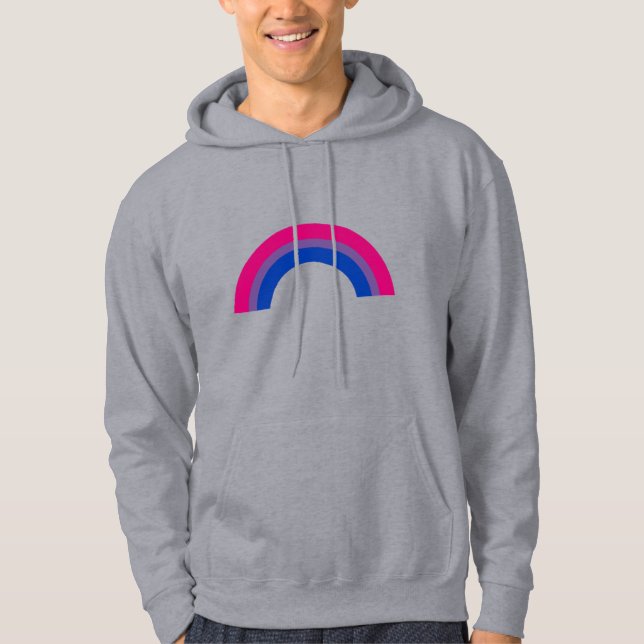 Bisexueller Regenbogen Hoodie (Vorderseite)