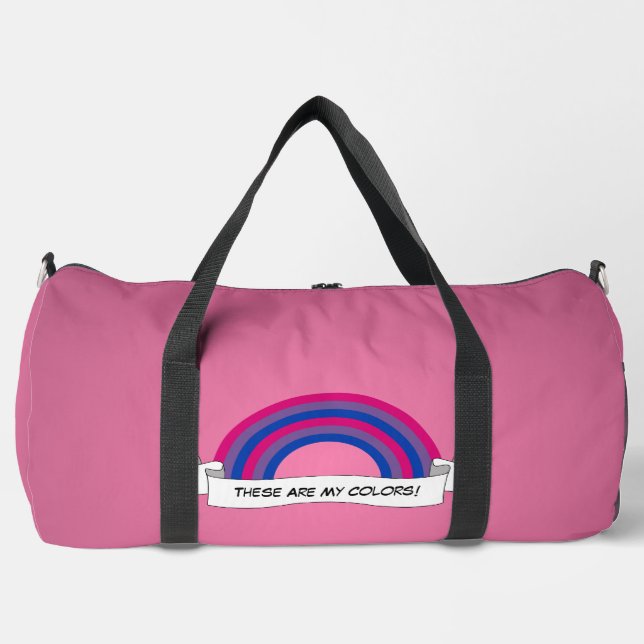 Bisexueller Regenbogenstolz  Duffle Bag (Vorderseite)
