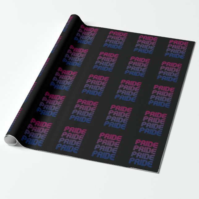 Bisexueller Retro-Stolz Geschenkpapier (Ungerollt)