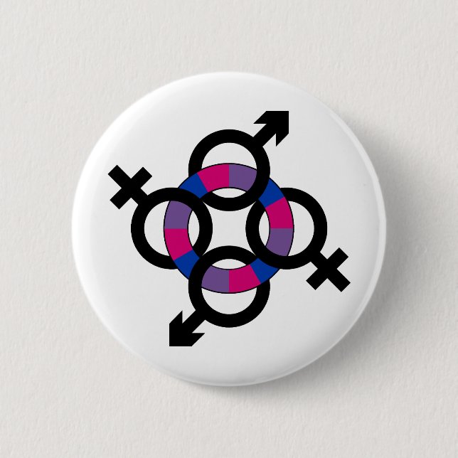 Bisexueller Ring Button (Vorderseite)