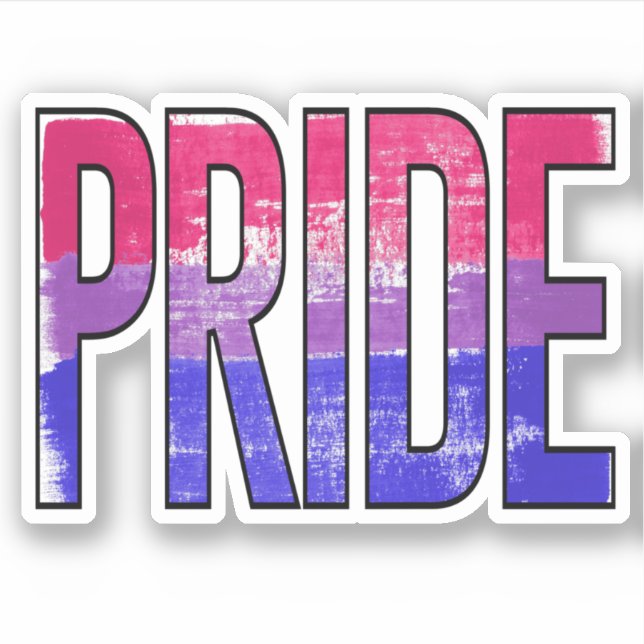 Bisexueller Stolz Aufkleber (Vorderseite)