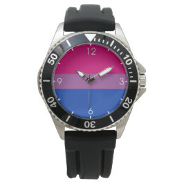 Bisexueller Stolz (Bi Flag Farben) Armbanduhr