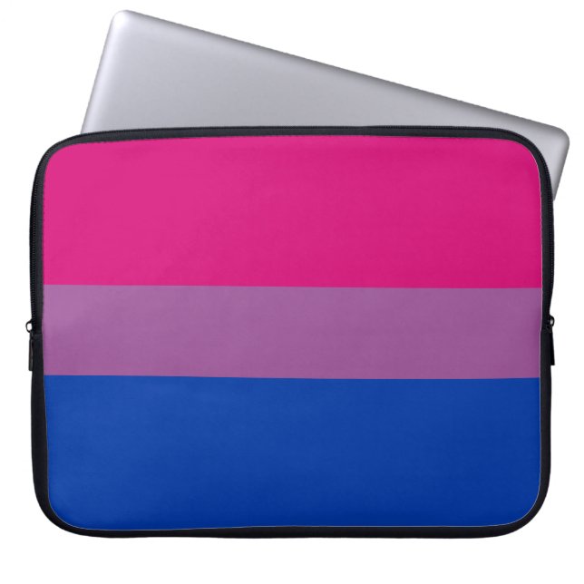 Bisexueller Stolz (Bi-Flagge) Laptopschutzhülle (Vorderseite)