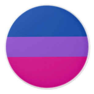Bisexueller Stolz, fette Streifen, LGBTQ-PRIDE Keramikknauf