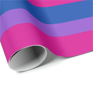 Bisexueller Stolz, fette Streifen, LGBTQ PRIDE Wra Geschenkpapier