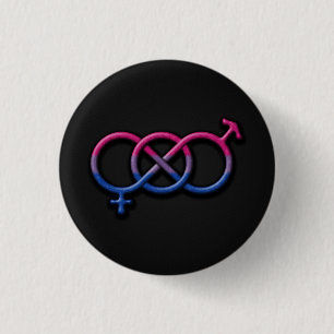 Bisexueller Stolz-Geschlechts-Knoten Button