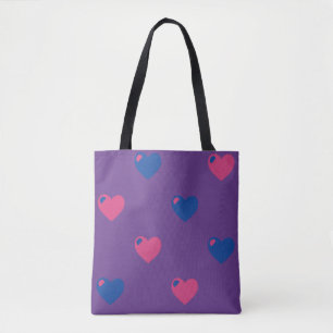 Bisexueller Stolz-Herzen-Tragetasche Tasche
