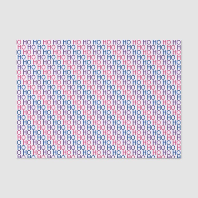 Bisexueller Stolz Ho Ho Ho Ho Musterteppichpapier Seidenpapier (Vorderseite)