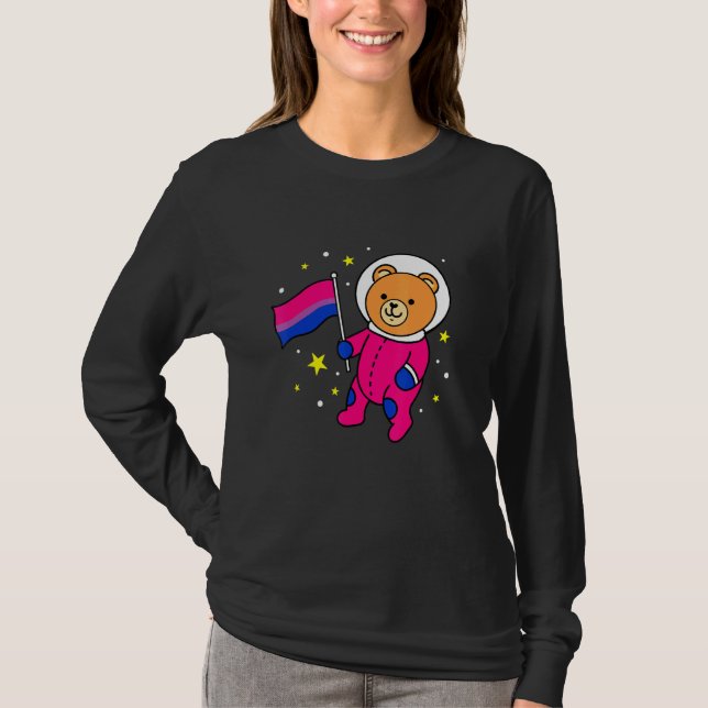 Bisexueller Stolz im Weltraum Bisexuell T-Shirt (Vorderseite)