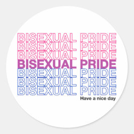 Bisexueller Stolz Runder Aufkleber