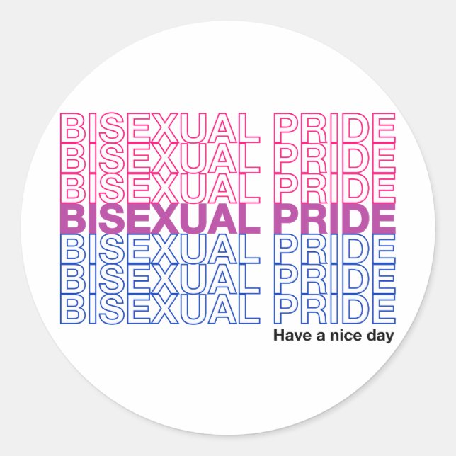 Bisexueller Stolz Runder Aufkleber (Vorderseite)