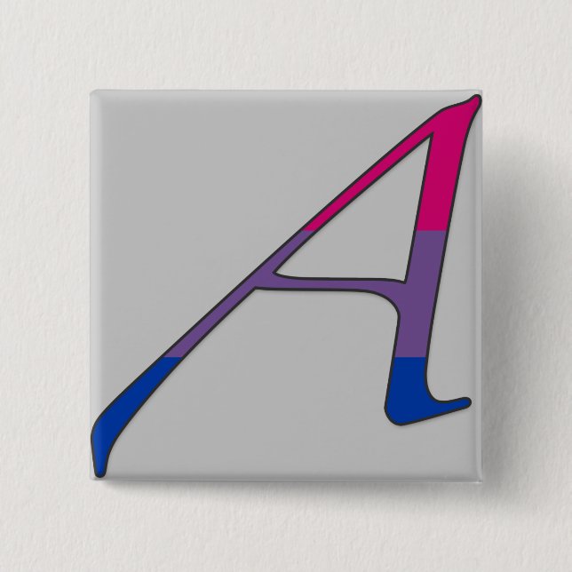 Bisexueller Stolz "Scharlachrot" des Buchstabe-A Button (Vorderseite)
