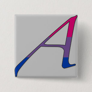 Bisexueller Stolz "Scharlachrot" des Buchstabe-A Button