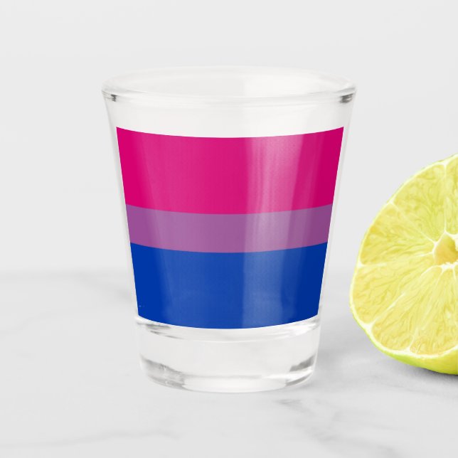 Bisexueller Stolz! Schnapsglas (Vorderseite)