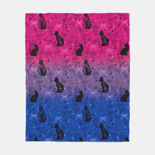 Bisexueller Stolz Schwarze Katze - Mystische Hexer Fleecedecke