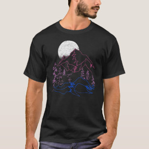 Bisexueller Stolz Subtle Bi Pride Landschaft LGBT T-Shirt