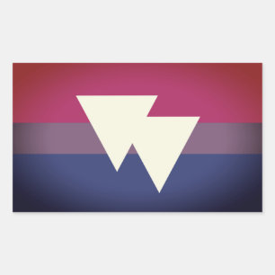 Bisexueller Stolz und Symbol - Rechteckiger Aufkleber
