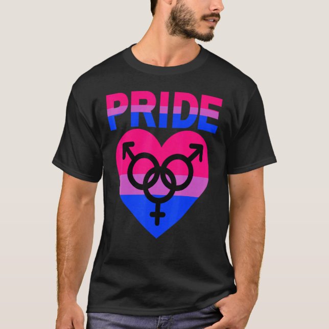 Bisexueller Stolz Unterstützung der Liebe von Lgbt T-Shirt (Vorderseite)