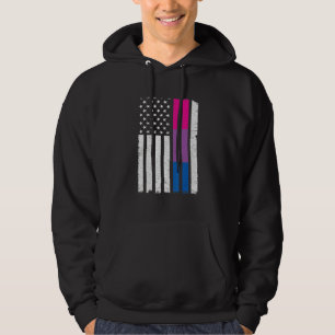 Bisexueller Stolz US-amerikanische Fahne Liebe gew Hoodie