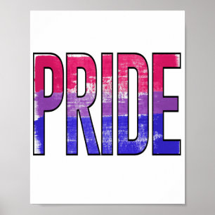 Bisexueller Stolz-Wort Poster