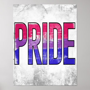 Bisexueller Stolz-Wort Poster
