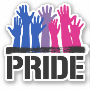 Bisexueller Stolz Zusammen Aufkleber