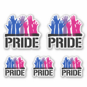 Bisexueller Stolz Zusammen Aufkleber