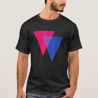 Bisexuelles Dreieck Lgbtq Pride Parade Grungy Bi P T-Shirt