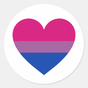 Bisexuelles Herzstück Runder Aufkleber