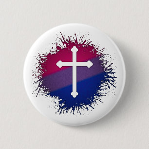 Bisexuelles Kreuz Button
