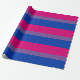 Bisexuelles LGBTQ-Flag Streifen Muster rosa Geschenkpapier