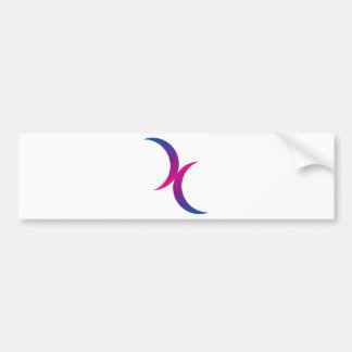 Bisexuelles Mondsymbol Autoaufkleber