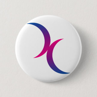 Bisexuelles Mondsymbol Button