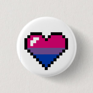 Bisexuelles Retro Stolz-8-Bitherz Button