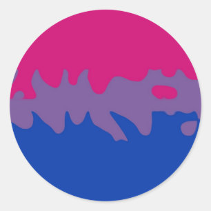Bisexuelles Stolz-Flaggen-Spritzen Runder Aufkleber