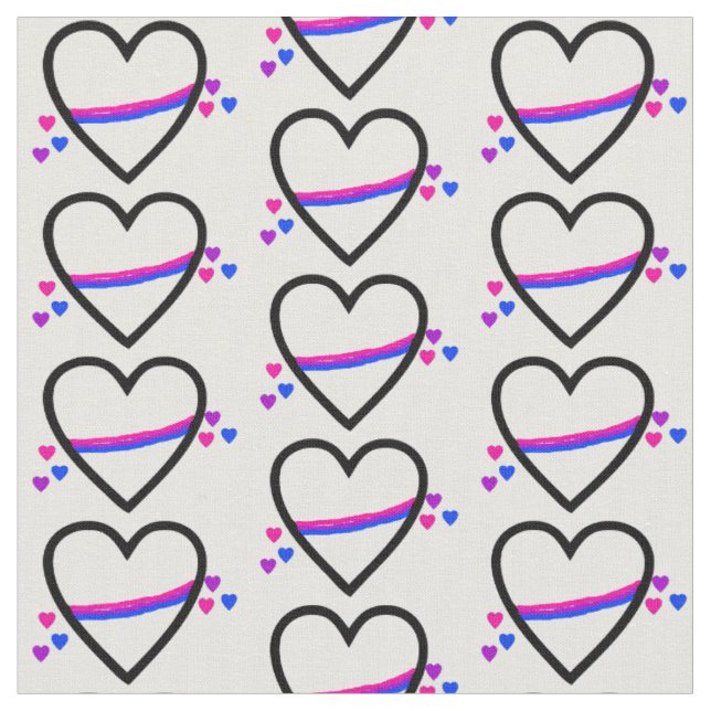 Bisexuelles Stolz-Herz Stoff (Nahaufnahme)