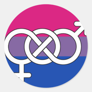 Bisexuelles Stolzsymbol Flagge Runder Aufkleber