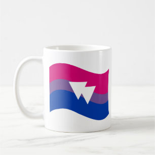Bisexuelles Stolzsymbol-Wellenflagge Kaffeetasse