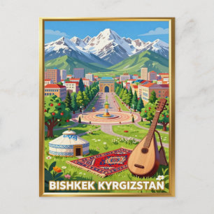 Bishkek Kirgisische Gebirgsreise Postkarte