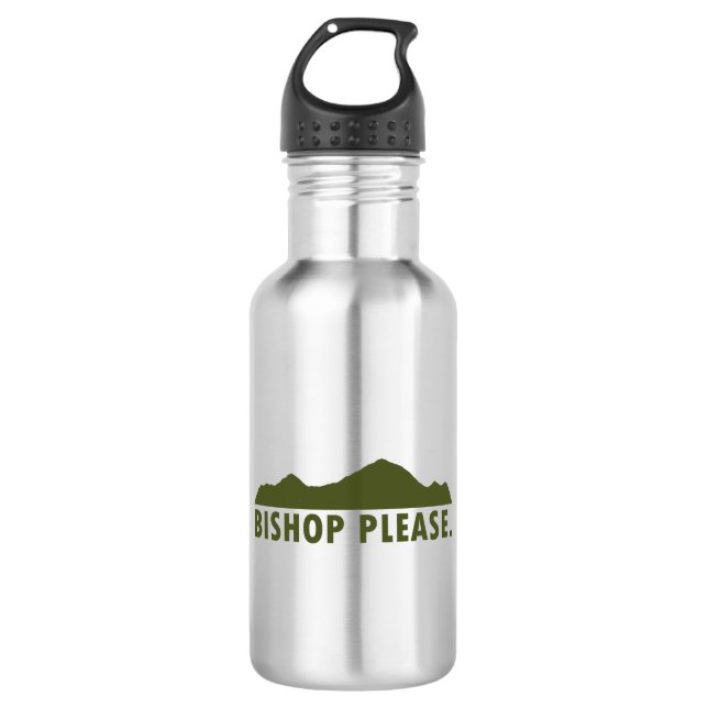 Bishop Bitte Edelstahlflasche (Vorderseite)