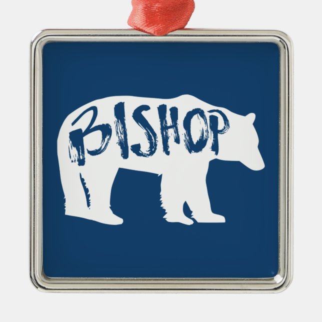 Bishop California Bear Ornament Aus Metall (Vorne)