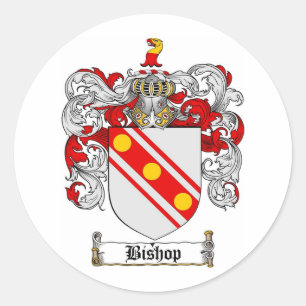 BISHOP FAMILIENWAPPEN - BISHOP WAPPEN RUNDER AUFKLEBER